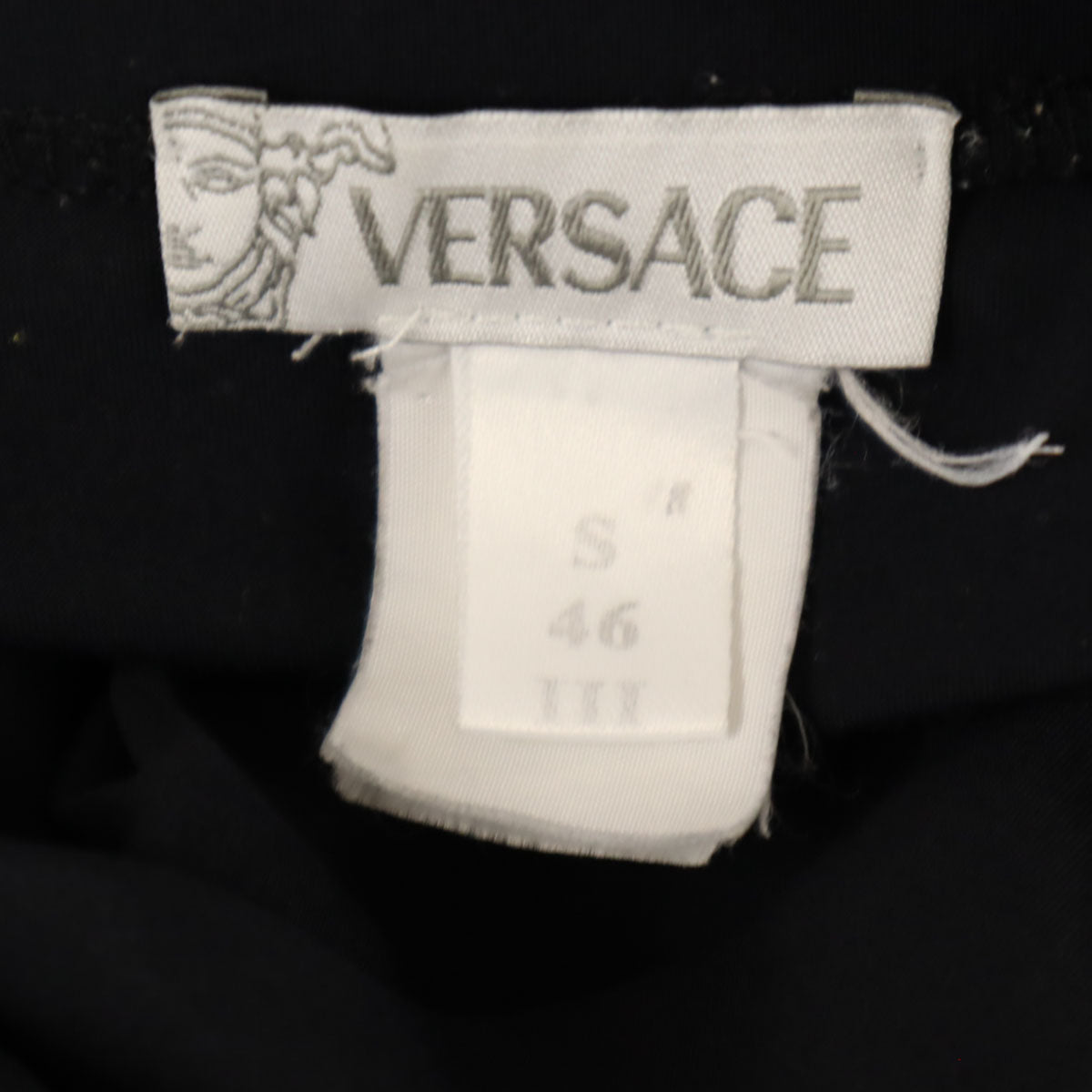VERSACE ヴェルサーチ イタリア製 半袖 Tシャツ S ブラック メンズ
