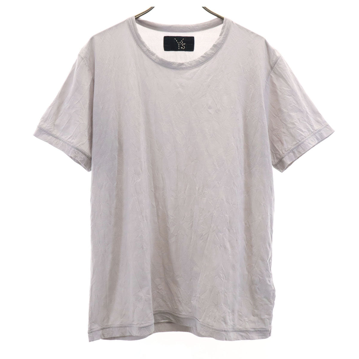 Y's ワイズ 日本製 半袖 ワッシャー加工 Tシャツ 3 グレー ヨウジヤマモト レディース