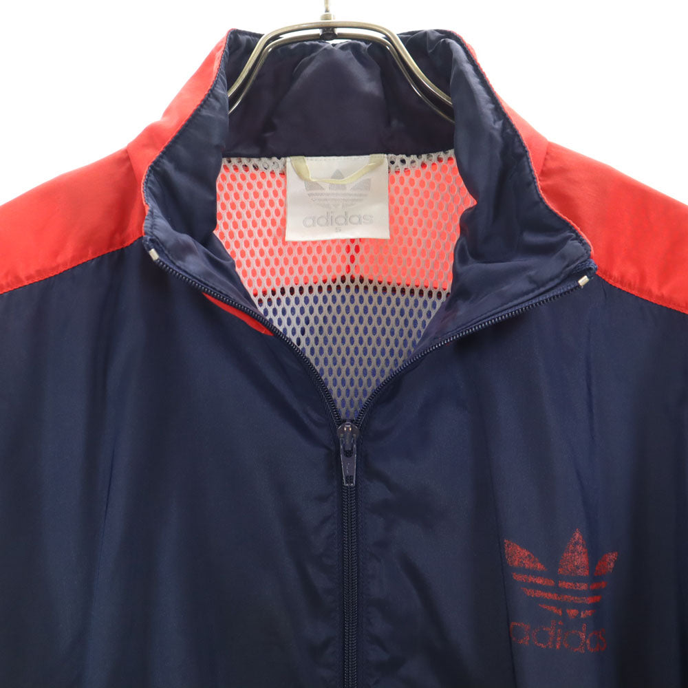 adidas アディダス 80s ヴィンテージ 万国旗タグ トレフォイルロゴ マルチカラー ブルゾン S レッド メンズ