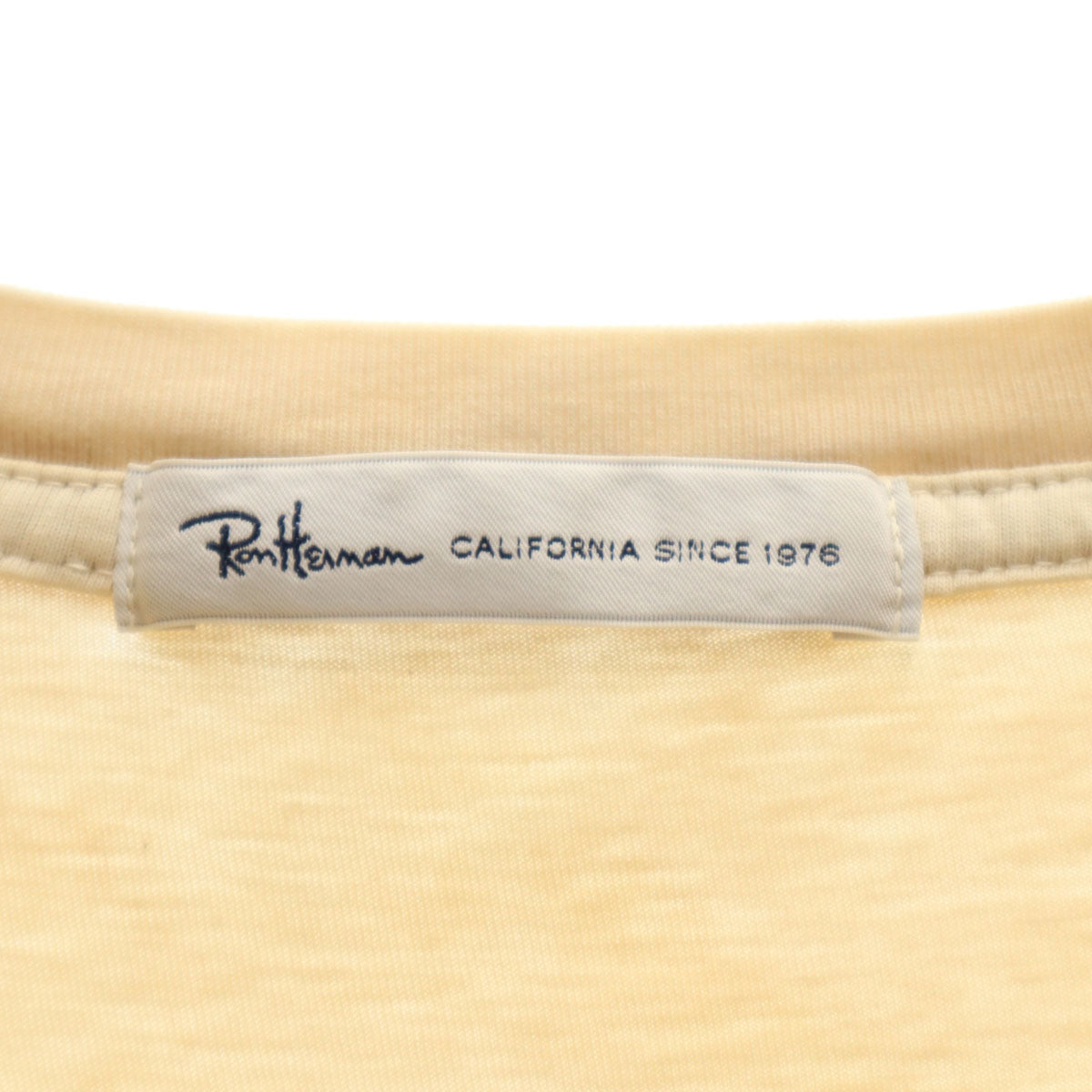 Ron Herman ロンハーマン 日本製 半袖 Vネック Tシャツ M ベージュ メンズ