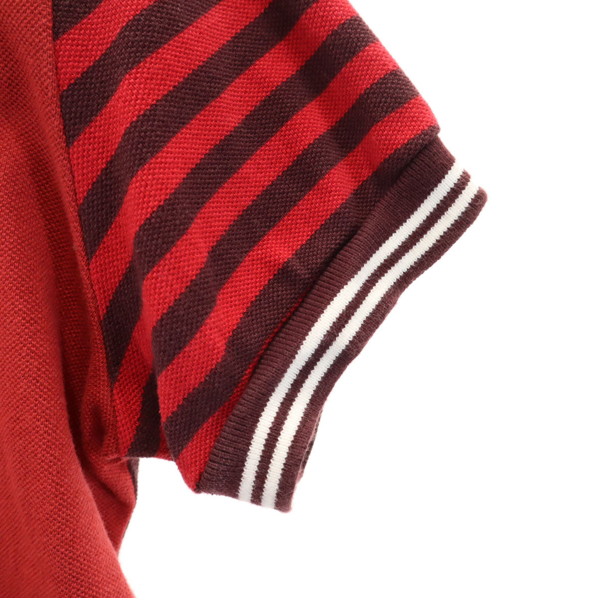 A BATHING APE アベイシングエイプ 日本製 半袖 ポロシャツ S ボルドー系 CLASSICS 鹿の子地 レディース