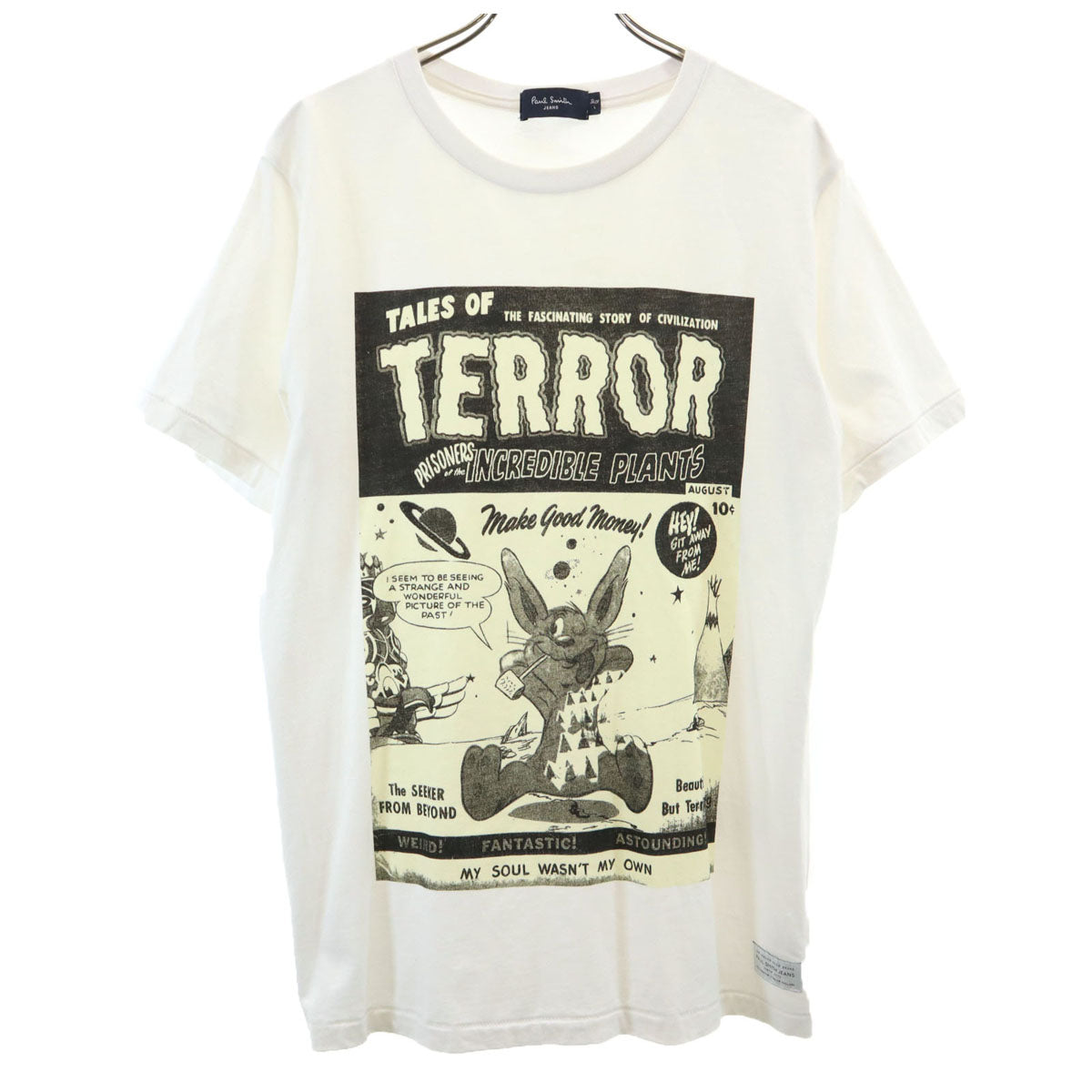 Paul Smith JEANS ポールスミスジーンズ 半袖 Tシャツ L 白 シングルステッチ メンズ