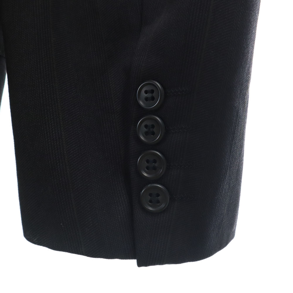 GIVENCHY ジバンシィ 90s オールド ストライプ柄 ダブル スーツ 上下 セットアップ 102-92-185 チャコールグレー メンズ