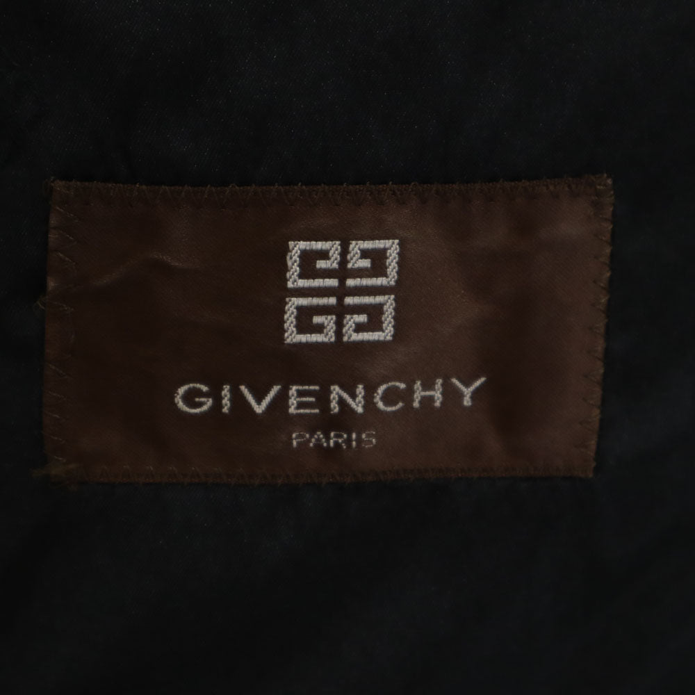 GIVENCHY ジバンシィ 90s オールド ストライプ柄 ダブル スーツ 上下 セットアップ 102-92-185 チャコールグレー メンズ