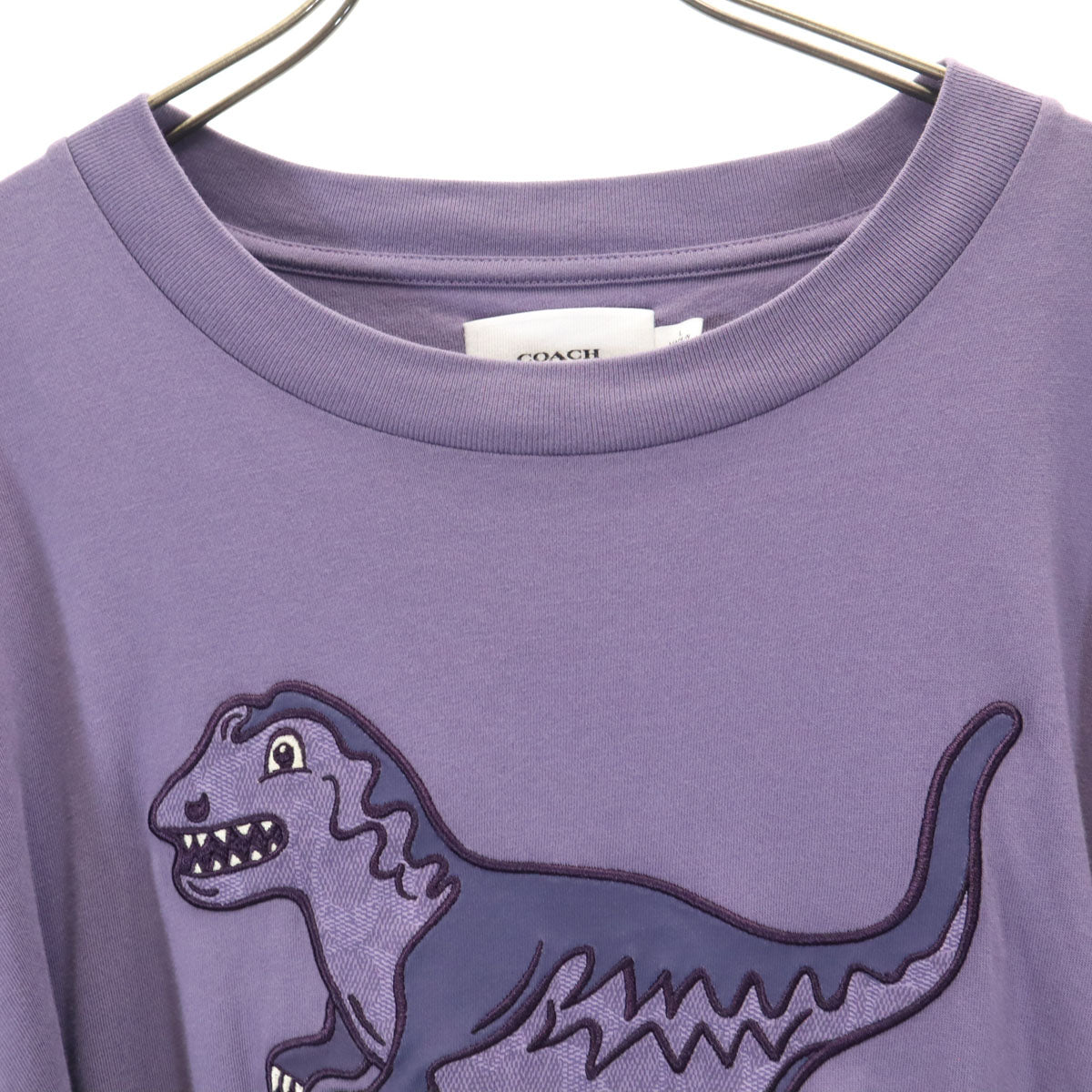COACH コーチ 恐竜 レキシー 半袖 Tシャツ L パープル系 CS619 メンズ