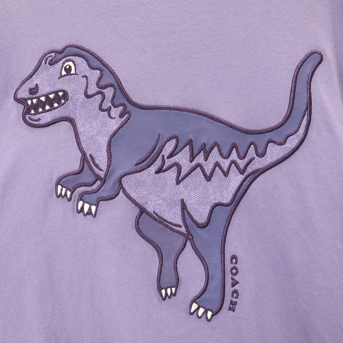 COACH コーチ 恐竜 レキシー 半袖 Tシャツ L パープル系 CS619 メンズ