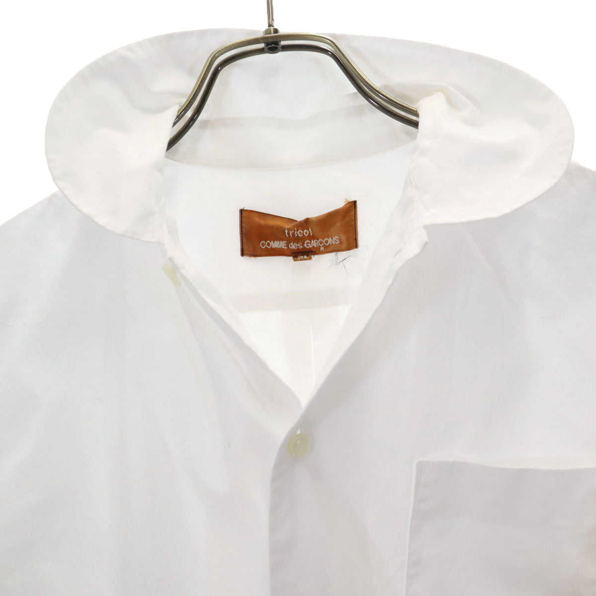 tricot COMME des GARCONS トリココムデギャルソン 2010年 日本製 長袖 コットンシャツ M ホワイト レディース