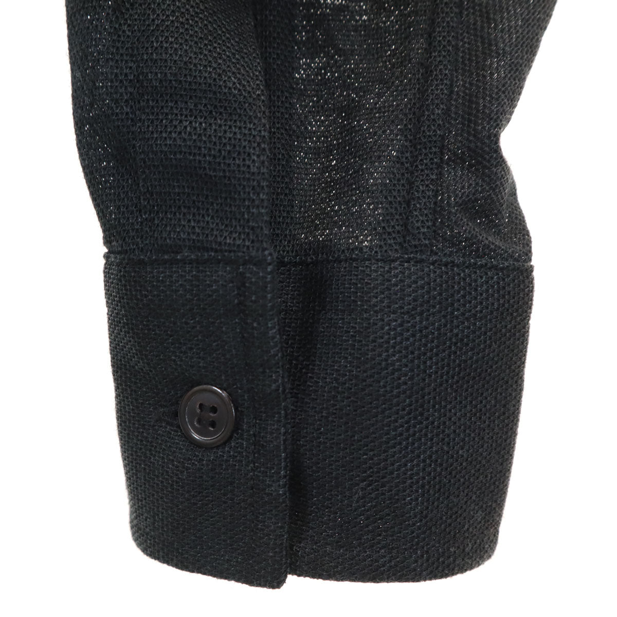 Yohji Yamamoto COSTUME D'HOMME ヨウジヤマモト コスチュームドオム INDUSTYLE TOKYO インダスタイル トウキョウ コラボ 日本製 長袖 リネンシャツ 2 ブラック系 メンズ