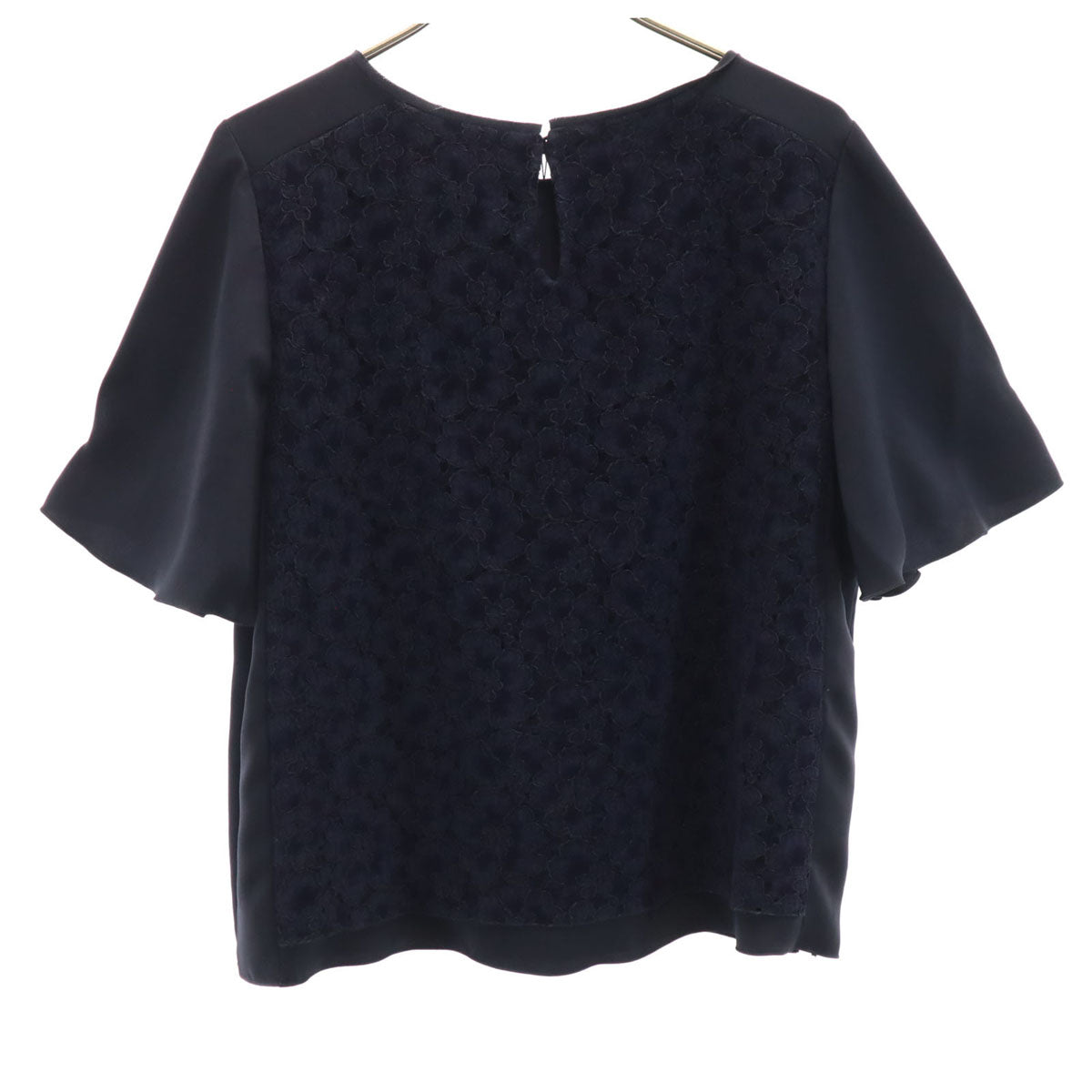 ESTNATION エストネーション 未使用 半袖 ブラウス 38 黒 タグ付き レディース