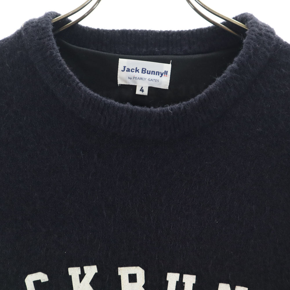 Jack Bunny!! by PEARLY GATES ジャックバニーバイパーリーゲイツ ゴルフ 長袖 セーター 4 ネイビー ニット メンズ
