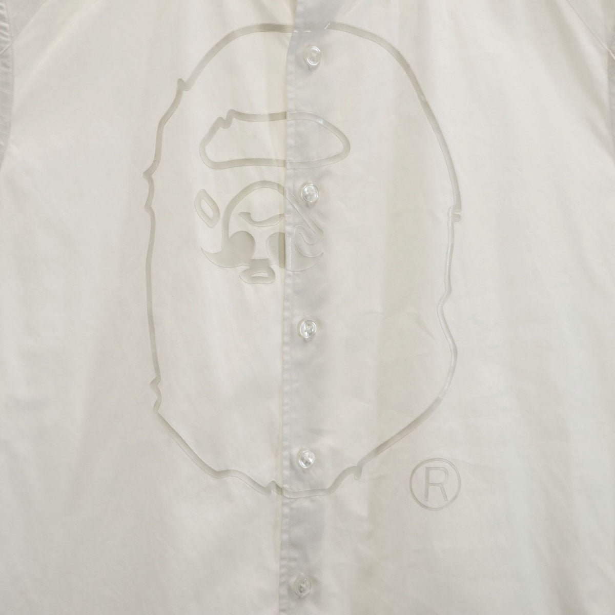 Mr. BATHING APE ミスターベイシングエイプ 日本製 半袖 ボタンダウンシャツ L ホワイト メンズ