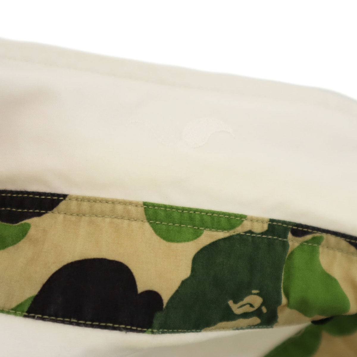 Mr. BATHING APE ミスターベイシングエイプ 日本製 半袖 ボタンダウンシャツ L ホワイト メンズ