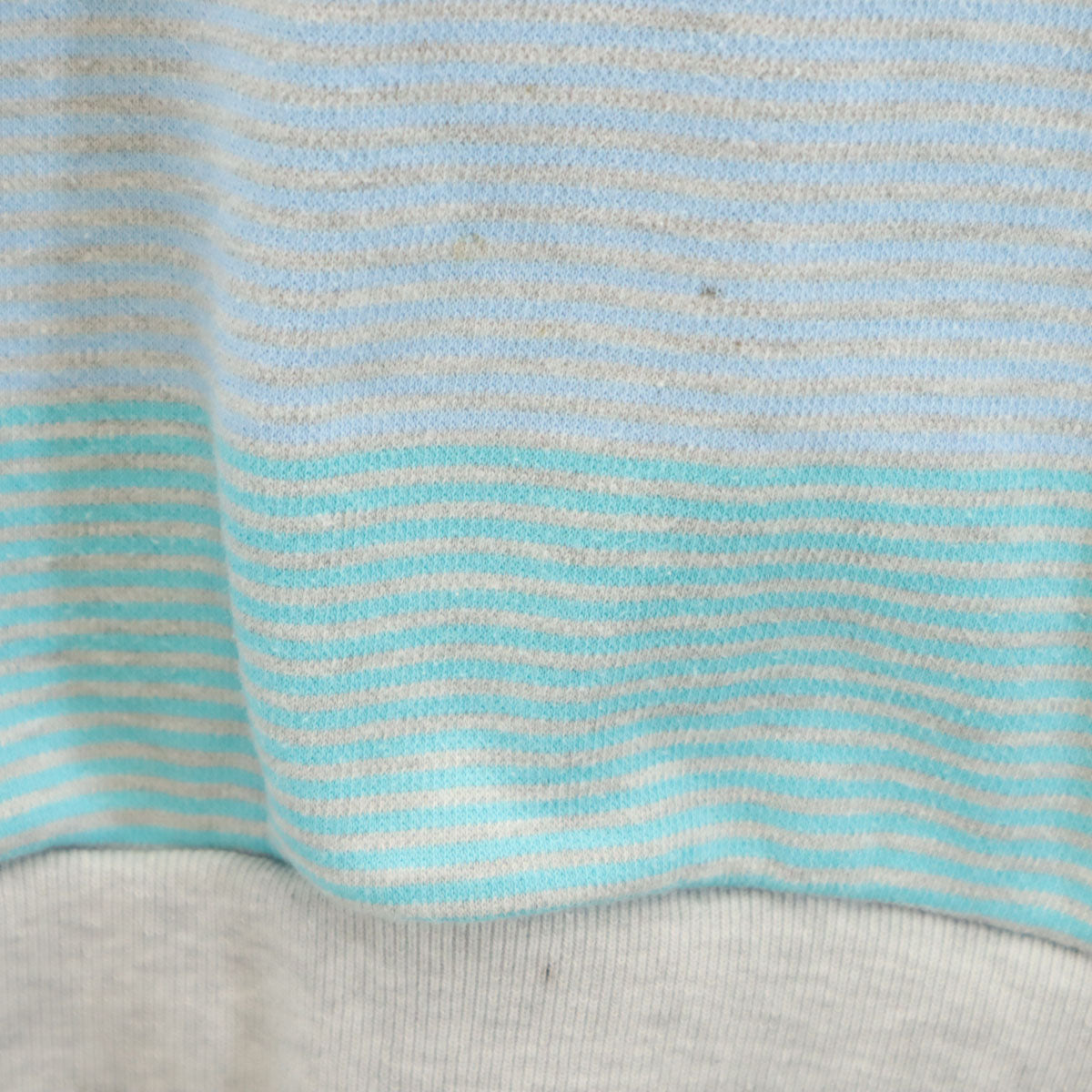 CLUB adidas クラブ アディダス 70s 80s ヴィンテージ ボーダー柄 半袖 スウェット S グレー デサント メンズ