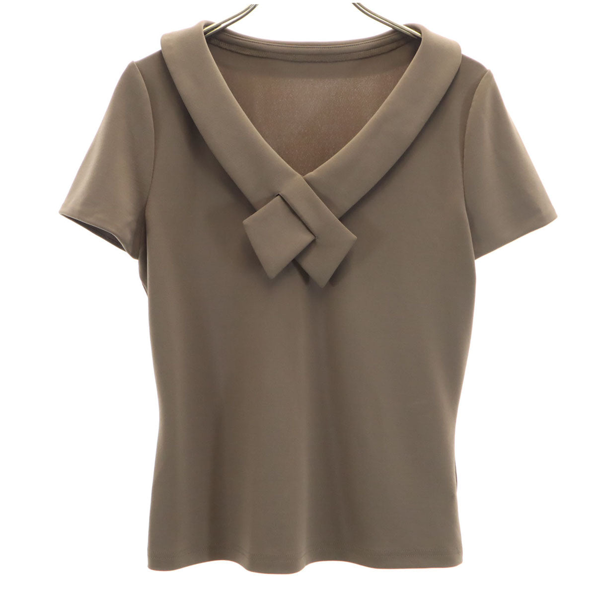 FOXEY NEW YORK フォクシーニューヨーク 日本製 フレンチスリーブ カットソー 38 ブラウン レディース