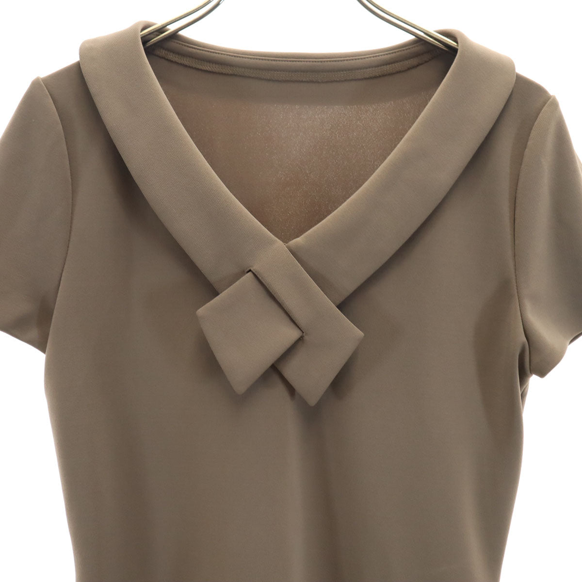 FOXEY NEW YORK フォクシーニューヨーク 日本製 フレンチスリーブ カットソー 38 ブラウン レディース