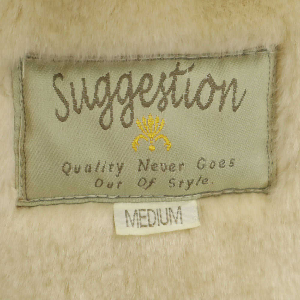 SUGGESTION サジェッション 90s オールド ビックスキン ムートンジャケット M ベージュ メンズ