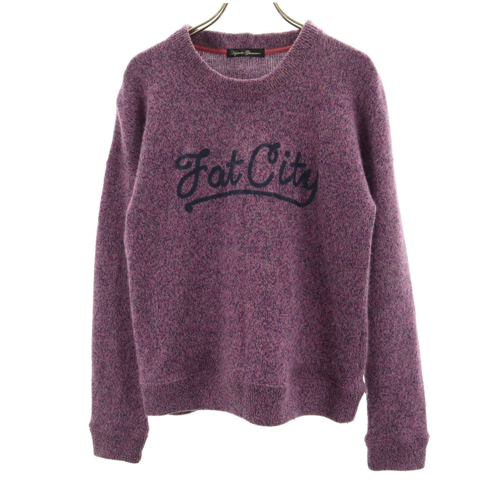 HYSTERIC GLAMOUR ヒステリックグラマー 日本製 アンゴラブレンド 長袖 セーター F パープル系 ニット レディース