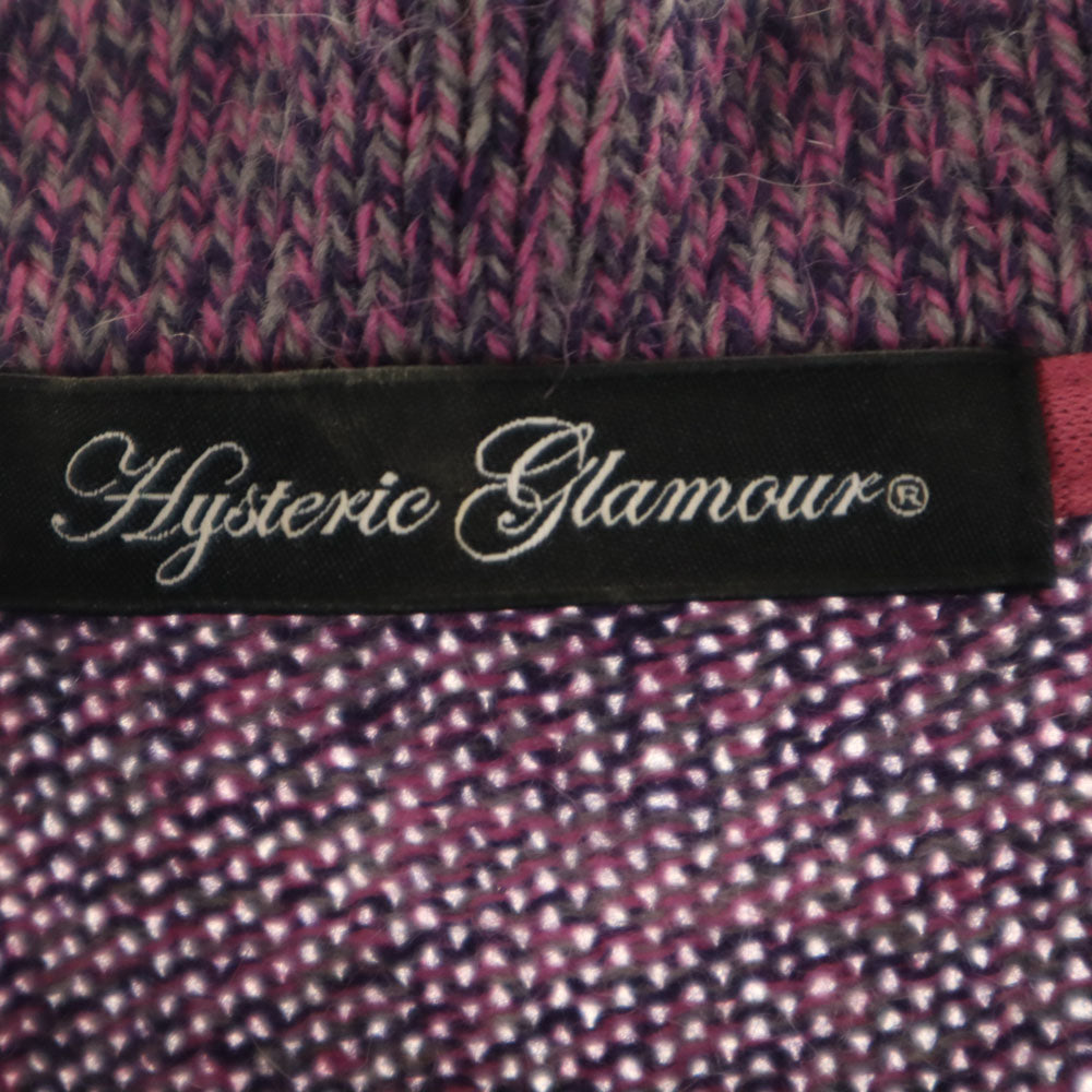 HYSTERIC GLAMOUR ヒステリックグラマー 日本製 アンゴラブレンド 長袖 セーター F パープル系 ニット レディース
