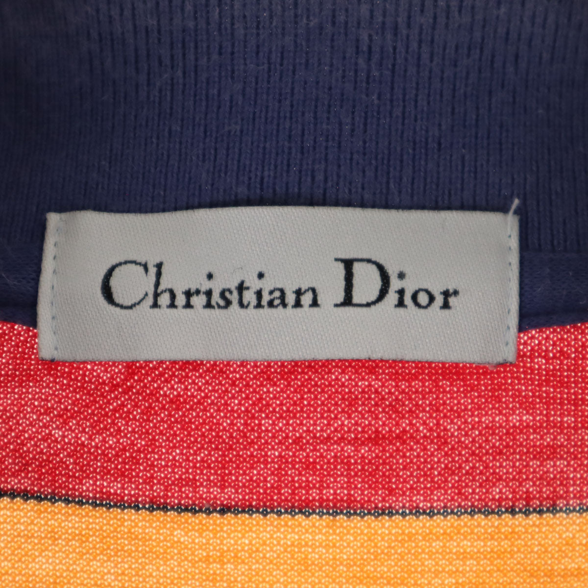 Christian Dior クリスチャンディオール 90s オールド ボーダー柄 半袖 ポロシャツ M マルチ メンズ