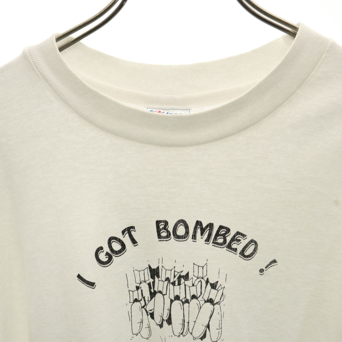 Hanes ヘインズ 90s USA製 オールド マウスプリント 半袖 Tシャツ XL ホワイト シングルステッチ メンズ