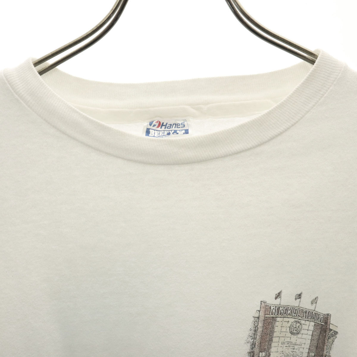 Hanes ヘインズ 90s USA製 オールド 半袖 Tシャツ XL 白 BEEFY-T シングルステッチ メンズ