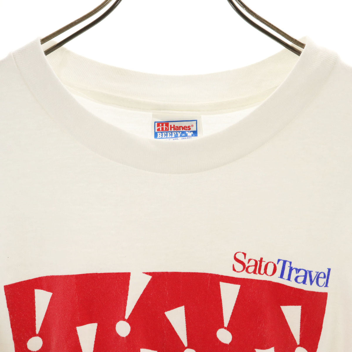 Hanes ヘインズ 90s USA製 オールド 半袖 BEEFY-T Tシャツ XXL ホワイト系 シングルステッチ ビッグサイズ メンズ