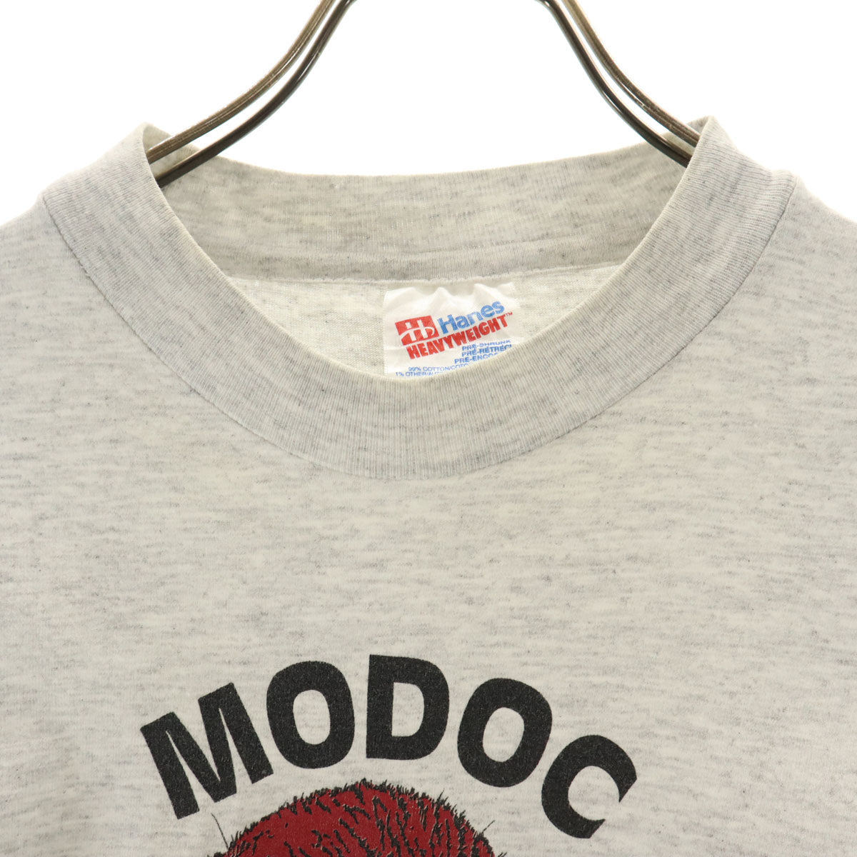 Hanes ヘインズ 90s USA製 オールド 半袖 HEAVYWEIGHT Tシャツ M グレー系 シングルステッチ メンズ