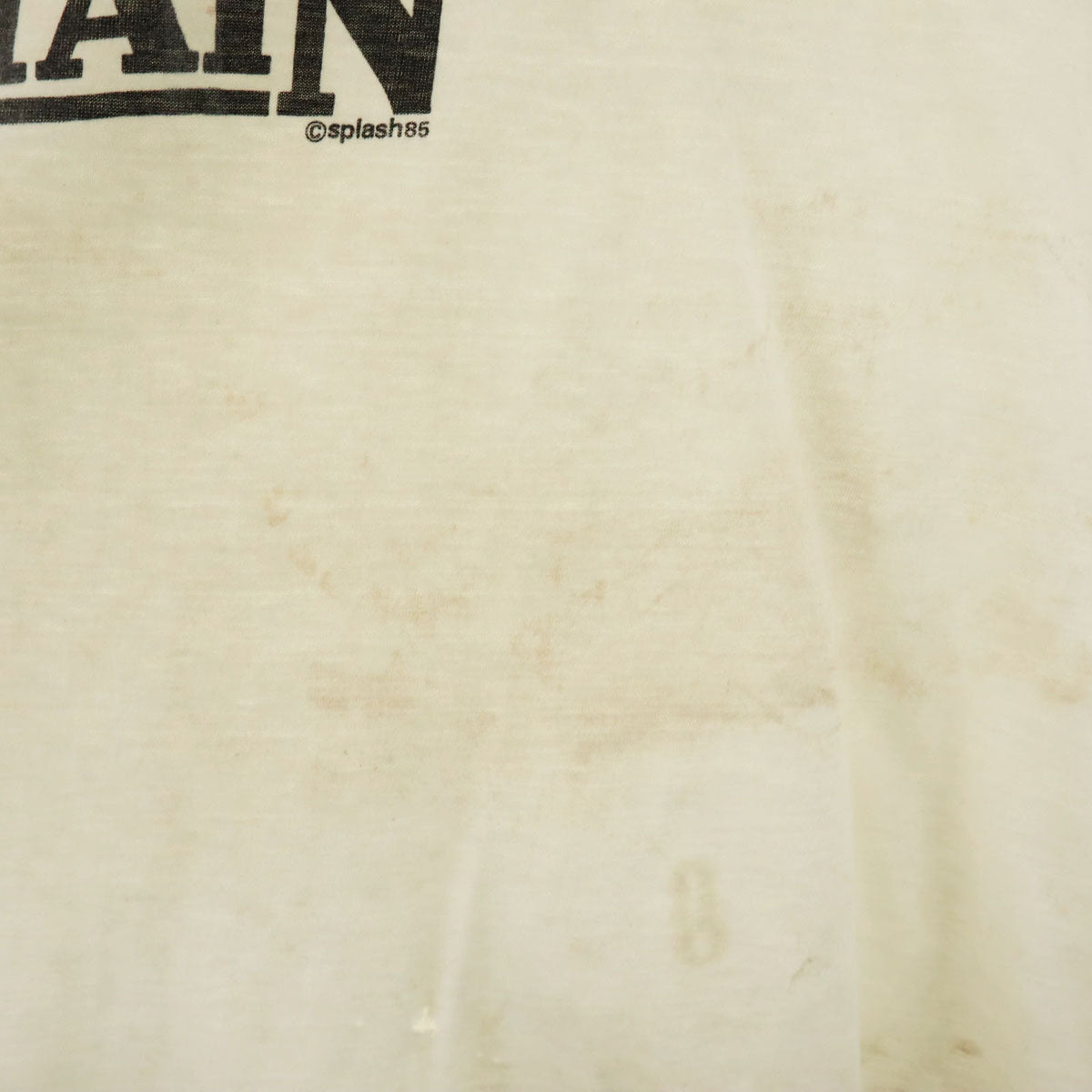 Splash スプラッシュ 80s ヴィンテージ 半袖 Tシャツ XL クリーム系 シングルステッチ メンズ