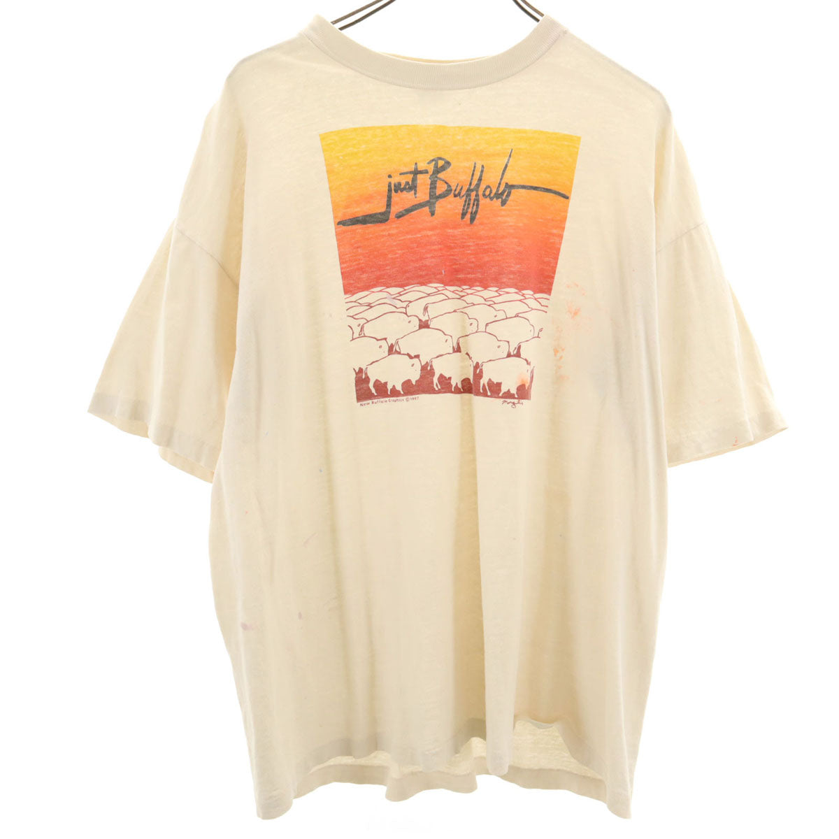 BELTON ベルトン 80s USA製 ヴィンテージ 半袖 Tシャツ XL オフホワイト系 シングルステッチ メンズ