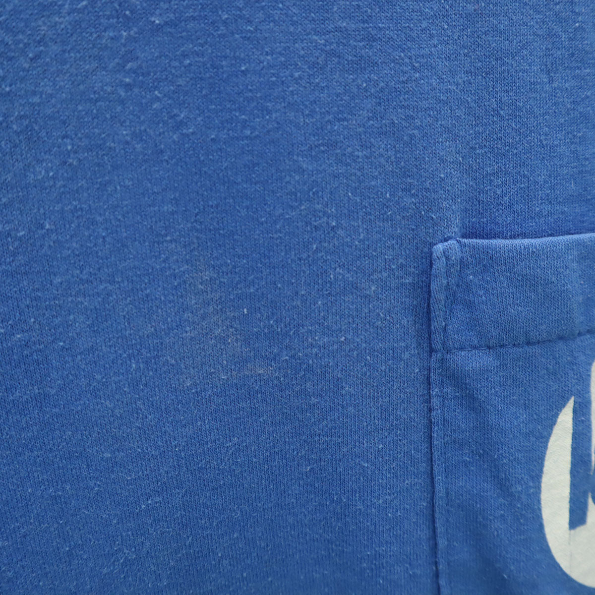 Hanes ヘインズ 80s 90s USA製 オールド 半袖 Tシャツ L 青 Fifty-Fifty シングルステッチ ポケT メンズ