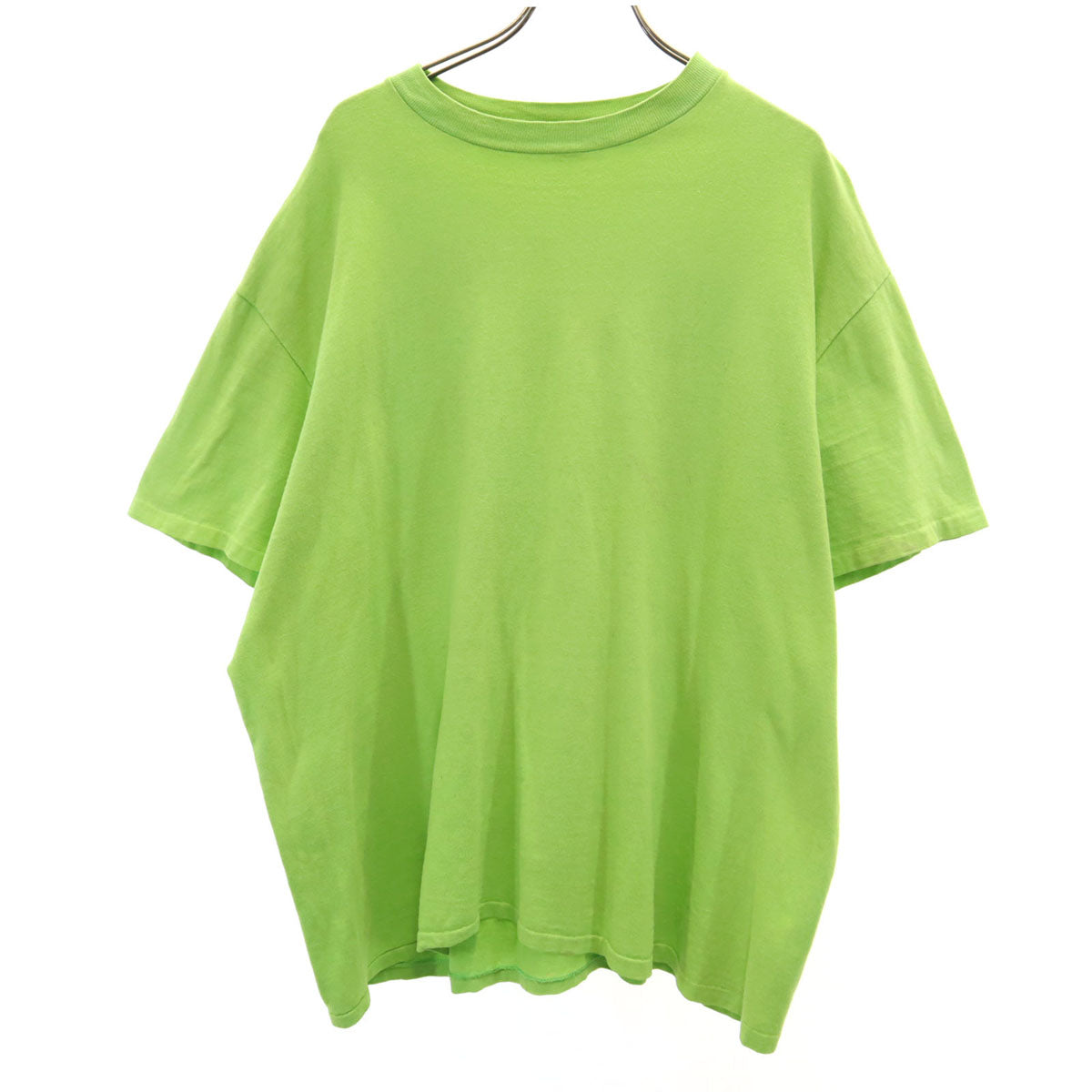 HI CRU by STEDMAN 70s USA製 ヴィンテージ バックプリント 半袖 Tシャツ XL 黄緑 シングルステッチ メンズ