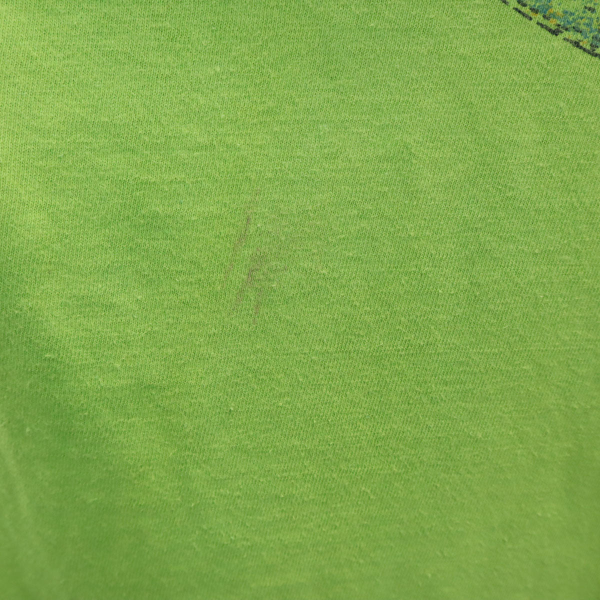 HI CRU by STEDMAN 70s USA製 ヴィンテージ バックプリント 半袖 Tシャツ XL 黄緑 シングルステッチ メンズ