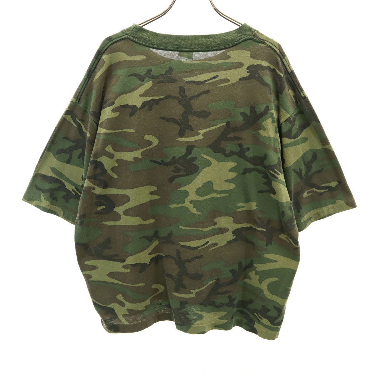 LIBERTY リバティ 90s USA製 オールド カモフラ柄 半袖 Tシャツ XL カーキ 迷彩 ポケT メンズ