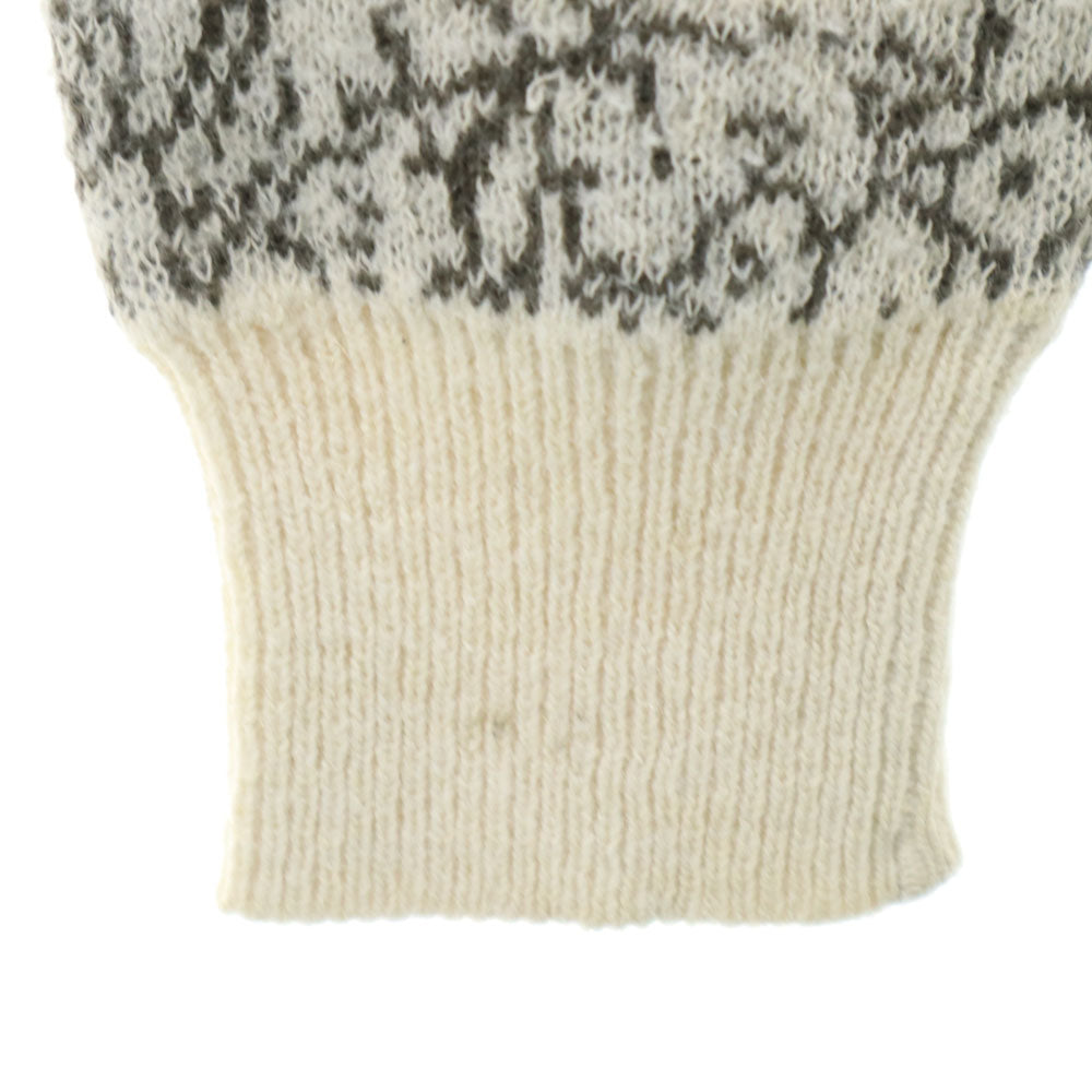 YVES SAINT LAURENT tricots イヴサンローラントリコット 80s 90s オールド ウールブレンド モヘア混 総柄 長袖 セーター M ホワイト pour homme メンズ