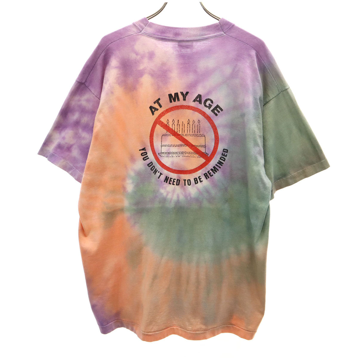 SCREEN STARS BEST スクリームスターズベスト 90s USA製 オールド タイダイ染め メッセージプリント 半袖 Tシャツ XL パープル シングルステッチ メンズ