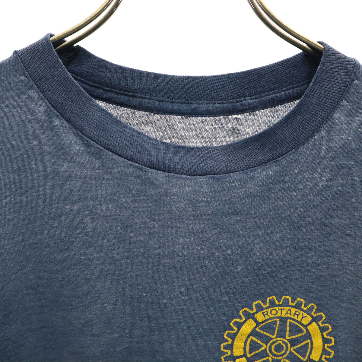 80s 90s オールド OWEGO,N.Y. 半袖 Tシャツ ネイビー シングルステッチ メンズ