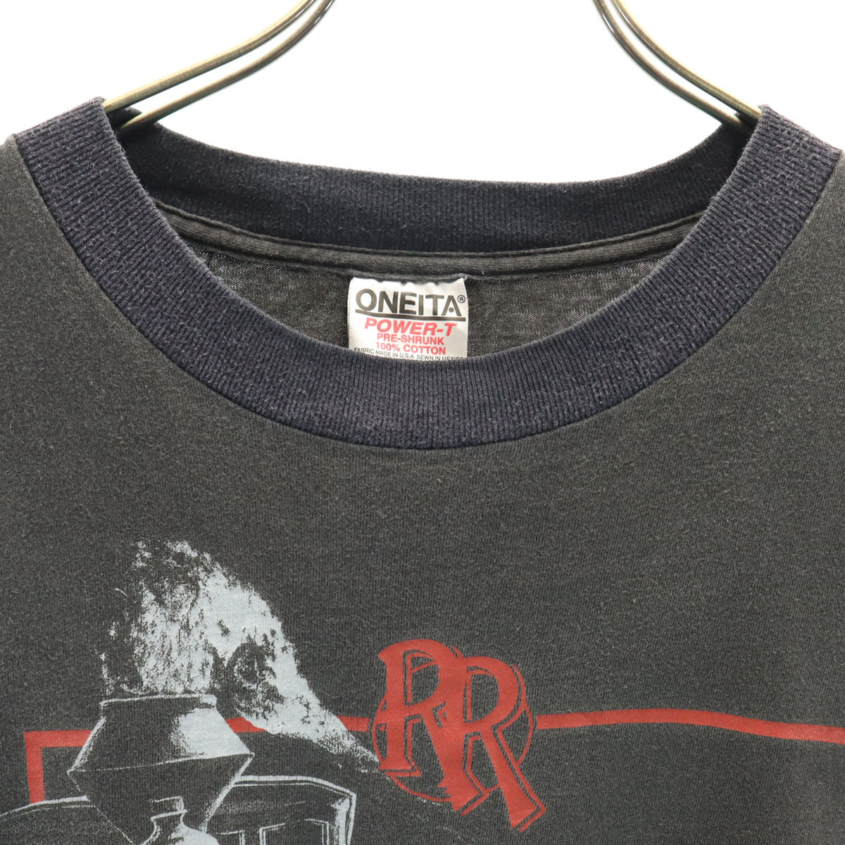 ONEITA オニータ 90s USA製 オールド 半袖 Tシャツ XL チャコール シングルステッチ メンズ