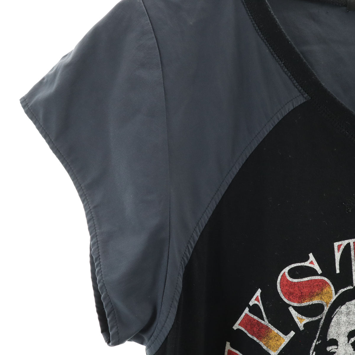 HYSTERIC GLAMOUR ヒステリックグラマー 半袖 日本製 Vネック Tシャツ F ブラック系 レディース