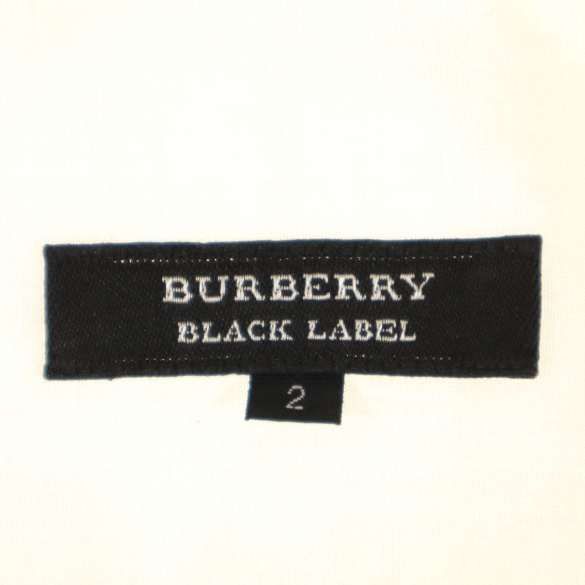 BURBERRY BLACK LABEL バーバリーブラックレーベル 半袖 ハーフボタン シャツ 2 ホワイト系 三陽商会 メンズ