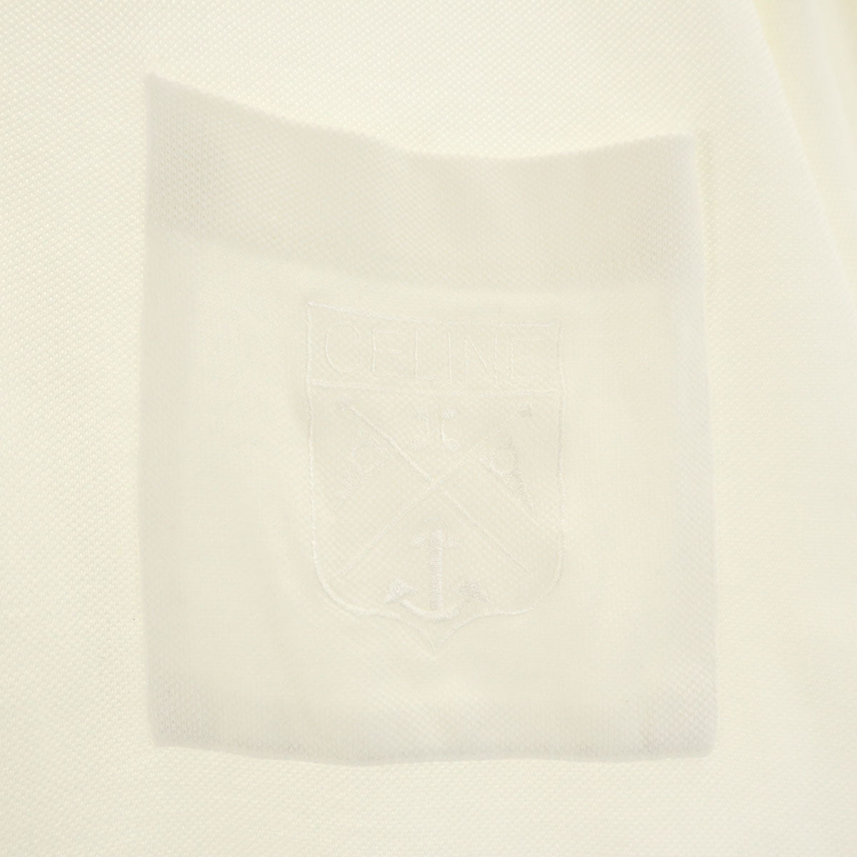 CELINE セリーヌ 90s オールド 半袖 ポロシャツ ホワイト系 メンズ