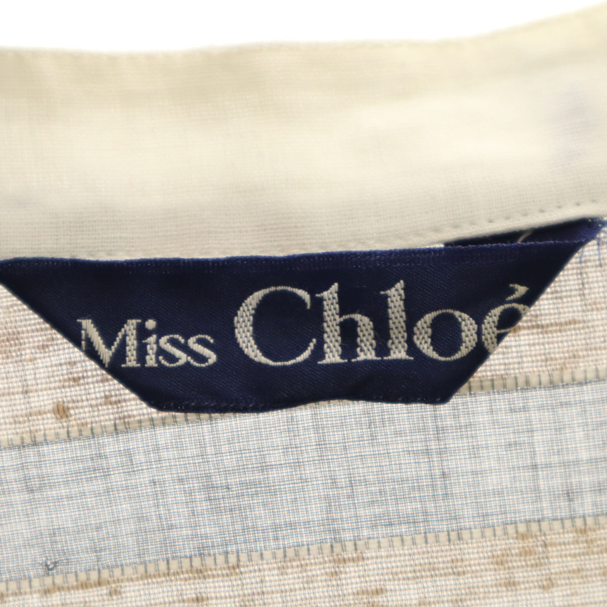 miss chloe ミスクロエ 日本製 ボーダー柄 半袖 ブラウス 40 ブラック系 レディース