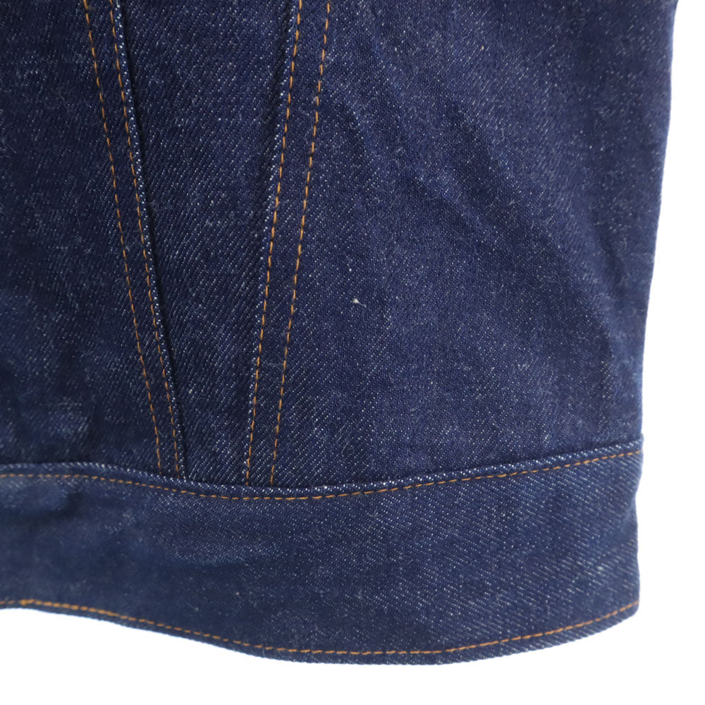 バイソン 襟ボア デニムジャケット M インディゴ ジージャン トラッカー メンズ