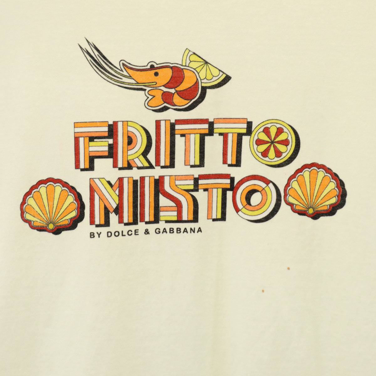 DOLCE&GABBANA ドルチェアンドガッバーナ 半袖 リンガー Tシャツ 46 アイボリー レディース