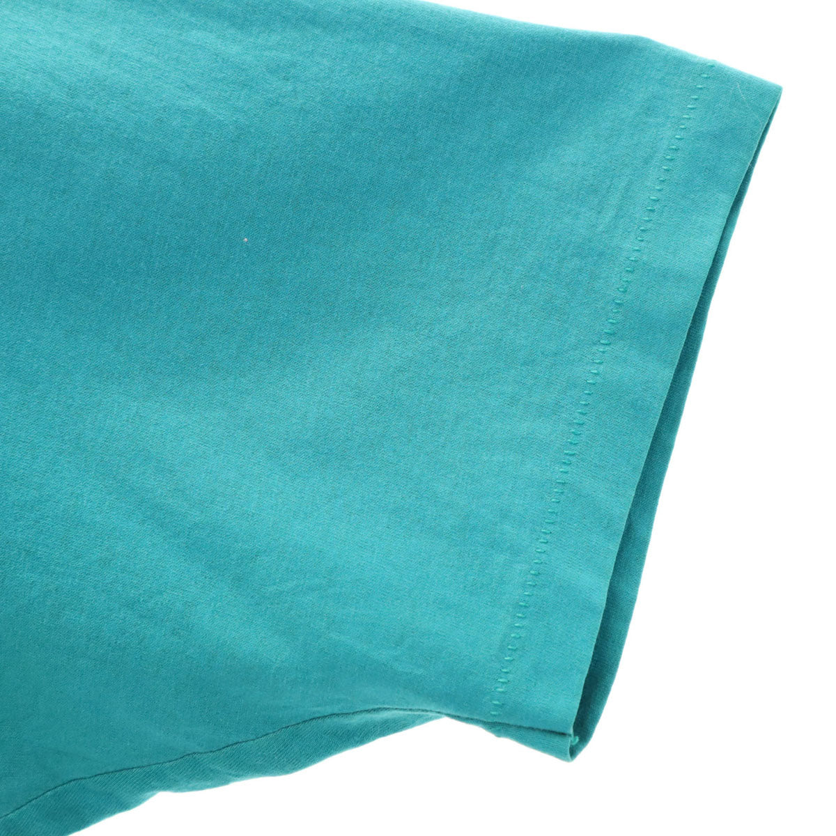 Hanes ヘインズ 80s 90s USA製 オールド バックプリント 半袖 Tシャツ XL ターコイズ シングルステッチ メンズ