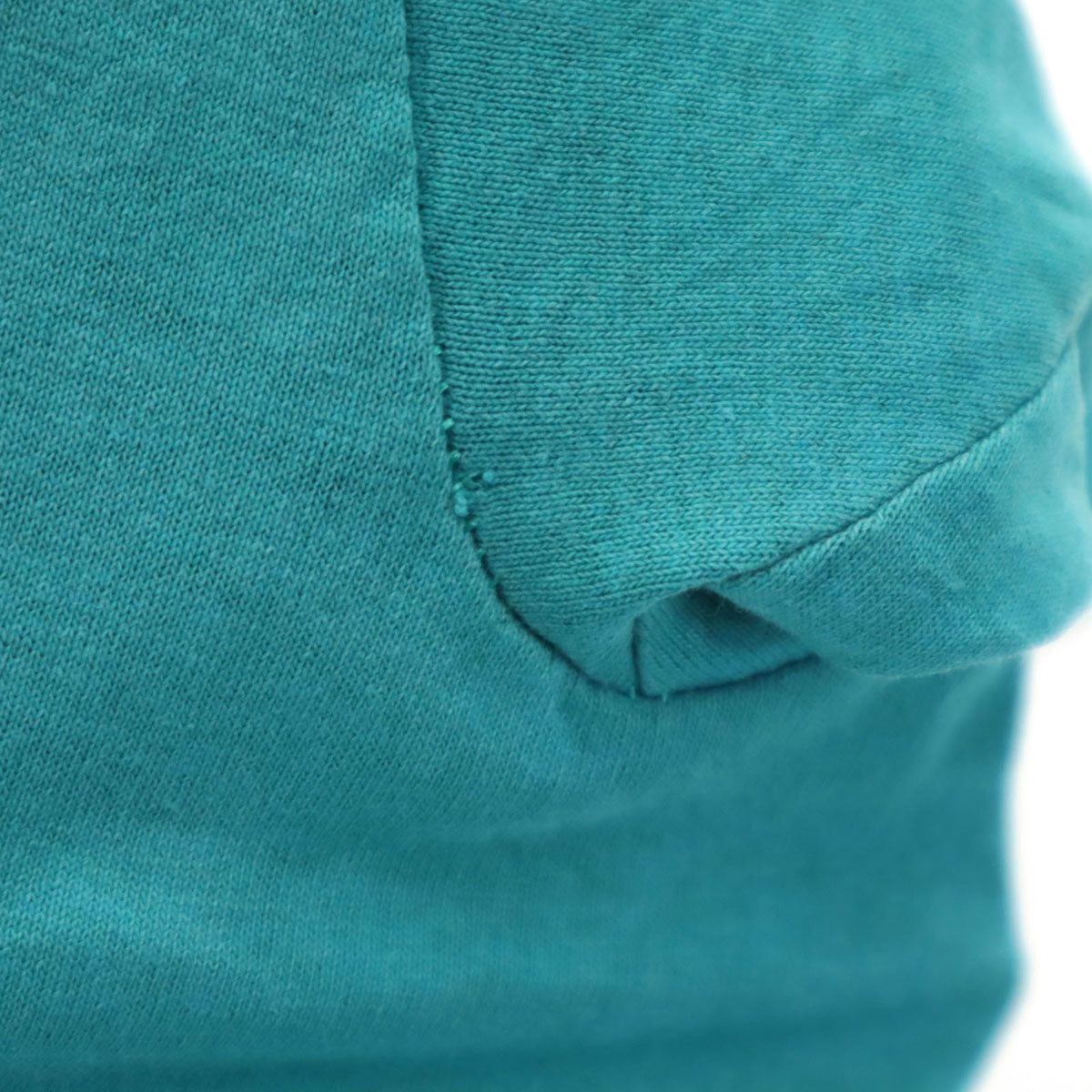 Hanes ヘインズ 80s 90s USA製 オールド バックプリント 半袖 Tシャツ XL ターコイズ シングルステッチ メンズ