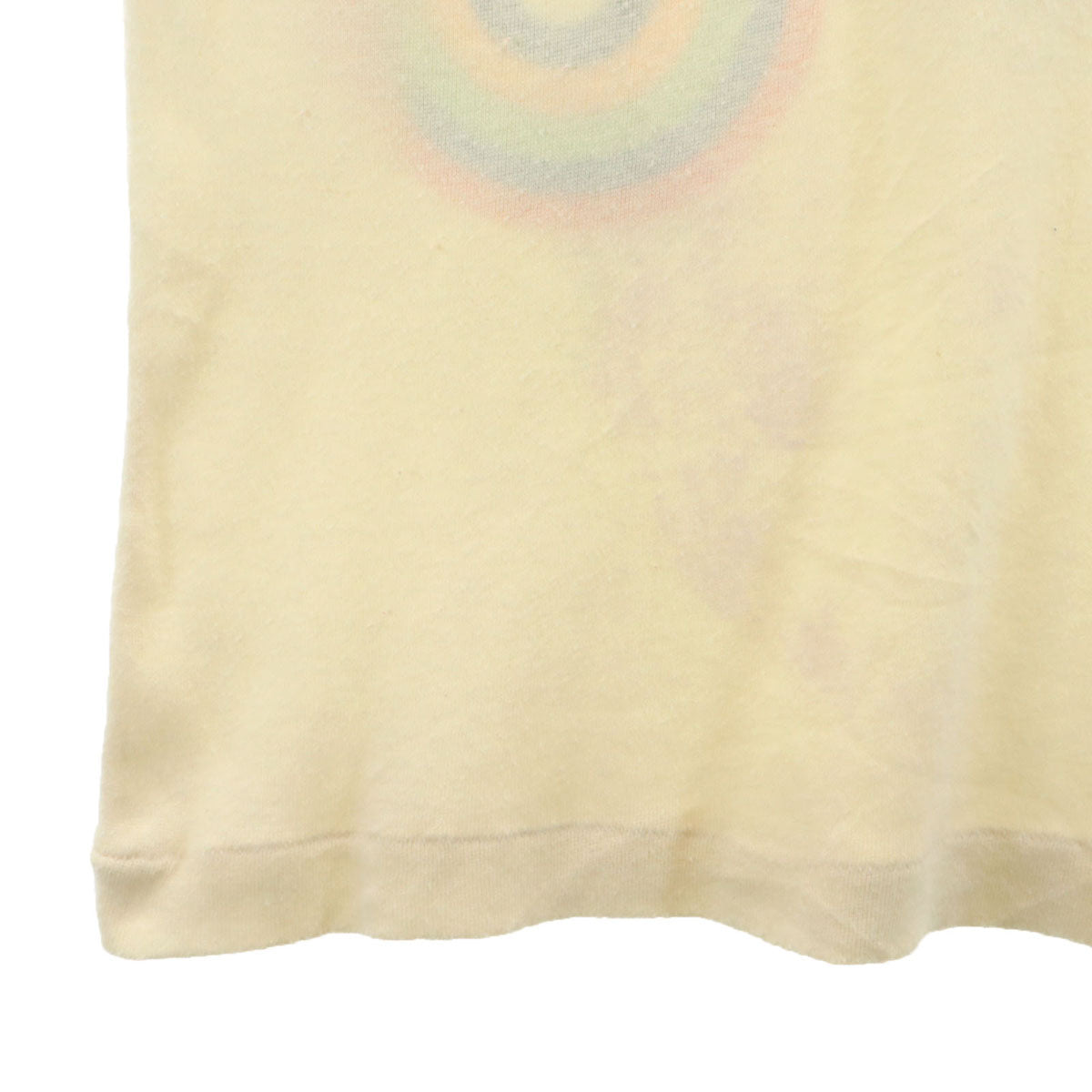 80s 90s オールド フレンチスリーブ Tシャツ L 生成り レディース