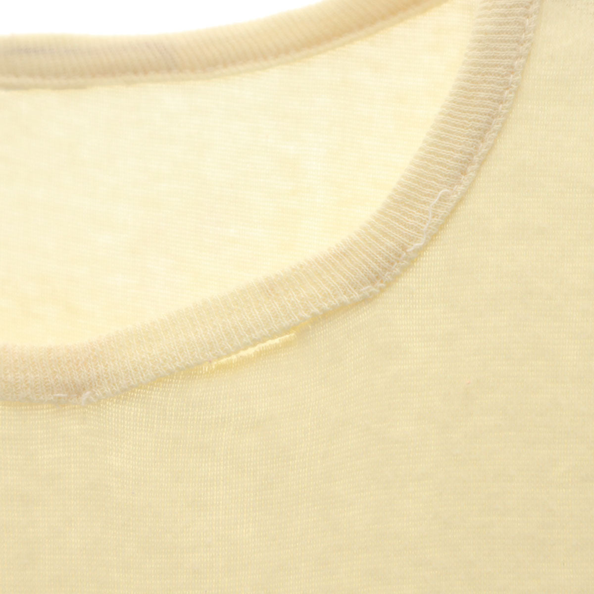 80s 90s オールド フレンチスリーブ Tシャツ L 生成り レディース