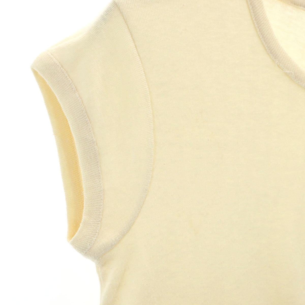 80s 90s オールド フレンチスリーブ Tシャツ L 生成り レディース