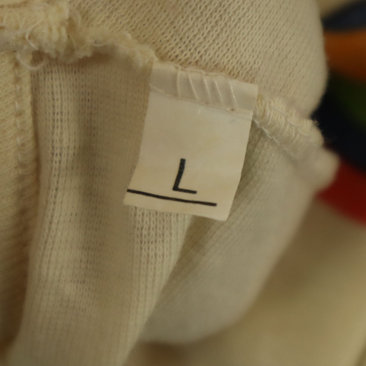 80s 90s オールド フレンチスリーブ Tシャツ L 生成り レディース