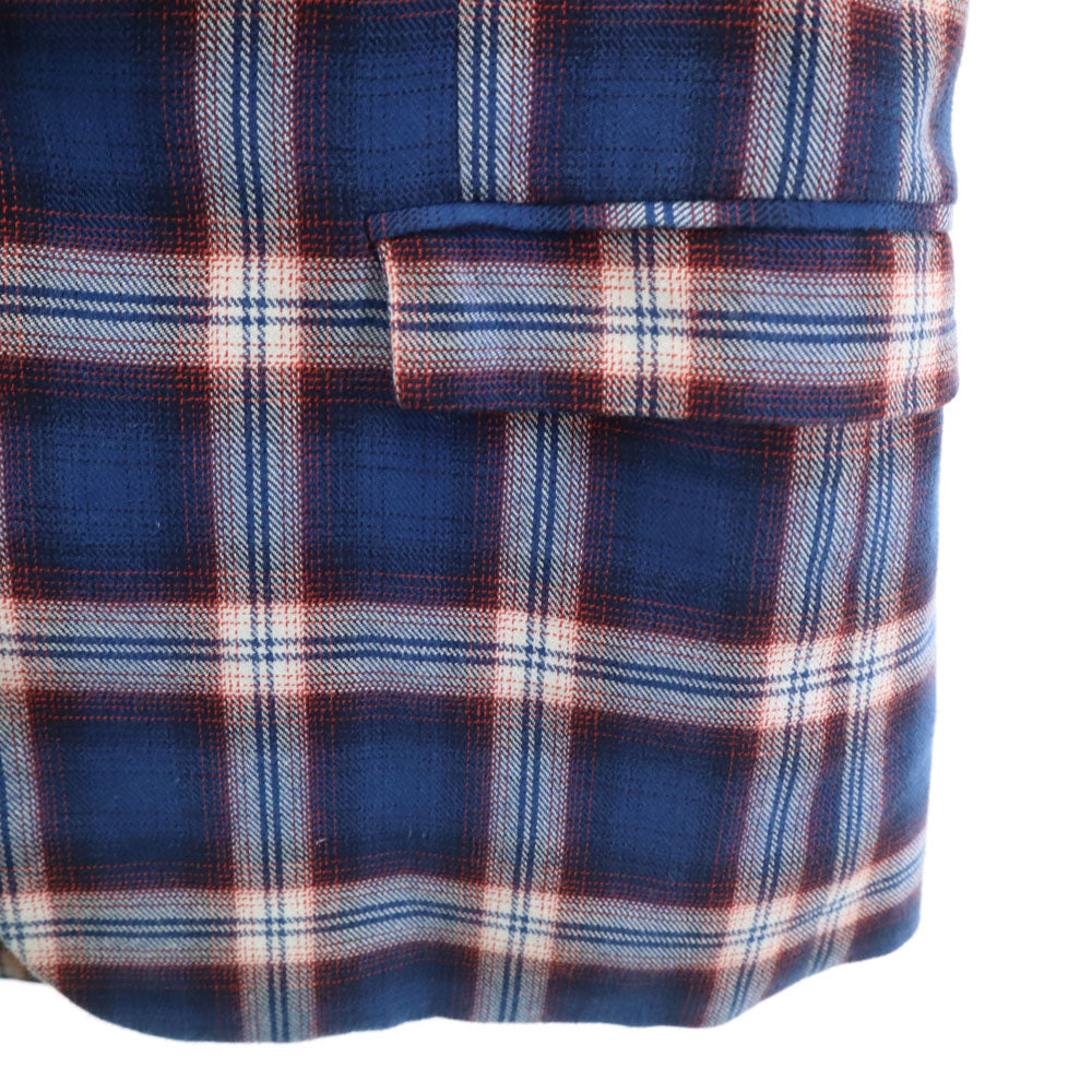 EFFECTEN エフェクテン 日本製 チェック柄 テーラードジャケット L ネイビー 他 アンコン メンズ